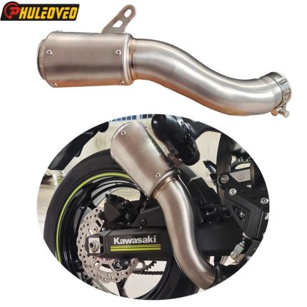Titanium Alloy Z900 12-21 Motorcycle Muffler Exhaust Link Pipe Slip-on Marmitta Moto Exhaust Muffler Z900 Exhaust Muffler Escape